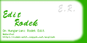 edit rodek business card